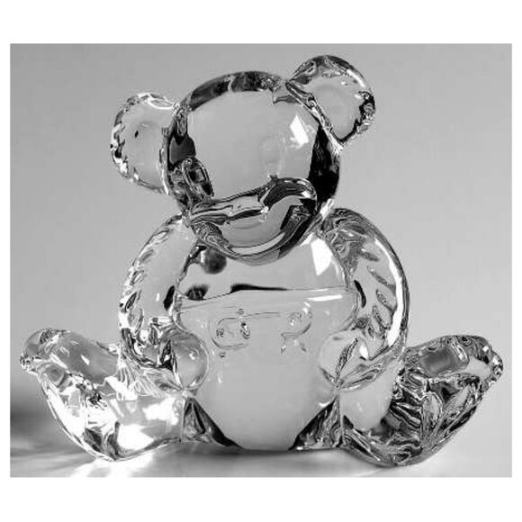 Waterford Crystal Tender Animals Clear Teddy Bear 3.5" Figurine Paperweight EUC - Picture 1 of 6